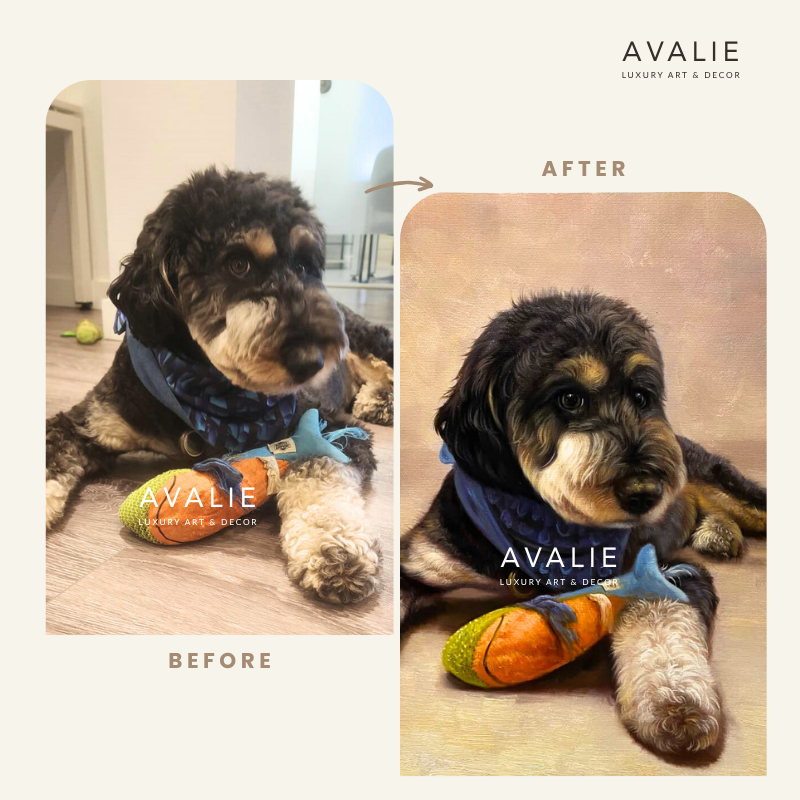 Custom Pet Portrait Oil Painting