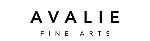 Avalie Fine Arts logo in black sans-serif text centered on a plain white background.