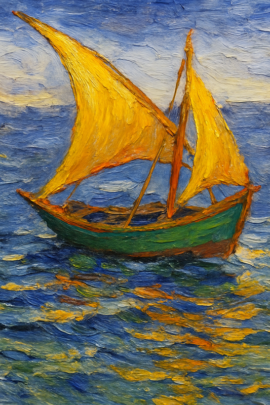 Saffron Sails at Dawn - Avalie
