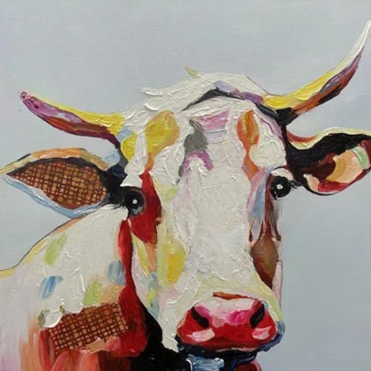 Pastel Meadow Cow